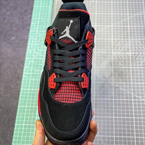 Air Jordan 4AJ4 Oreo black and red Vintage sneakers - Picture 6 of 9